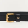 Ceinture Signature Vlogo en cuir de veau brillant 25 mm Ceinture Signature Vlogo en cuir de veau brillant 25 mm