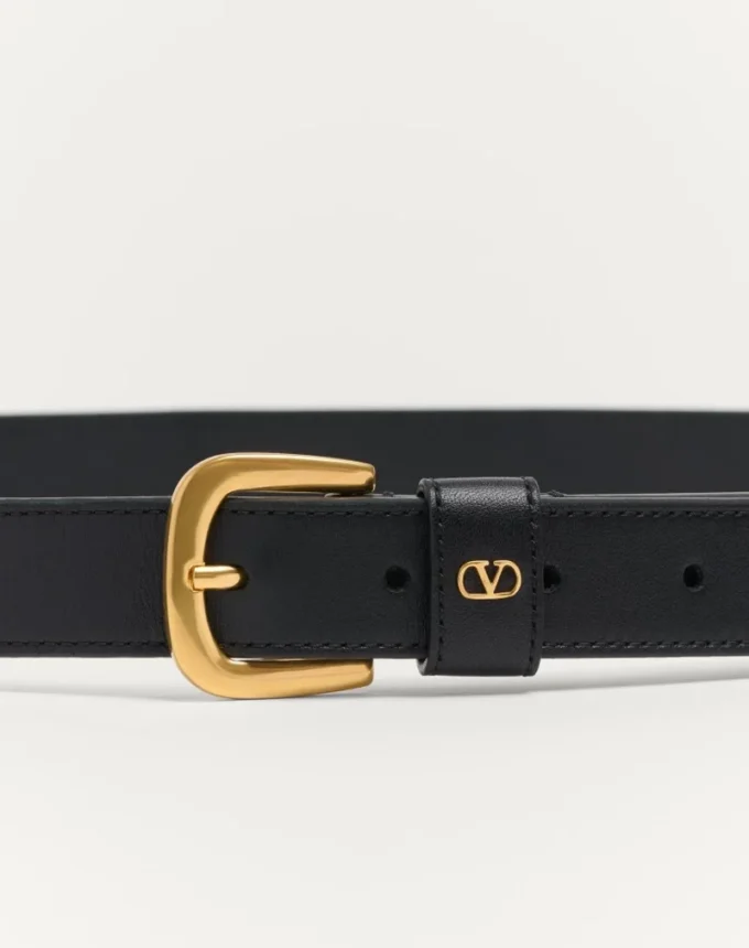 Ceinture Signature Vlogo en cuir de veau brillant 25 mm Ceinture Signature Vlogo en cuir de veau brillant 25 mm