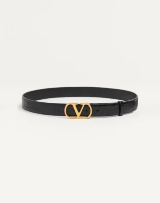Ceinture Vlogo Signature en crocodile 30 mm