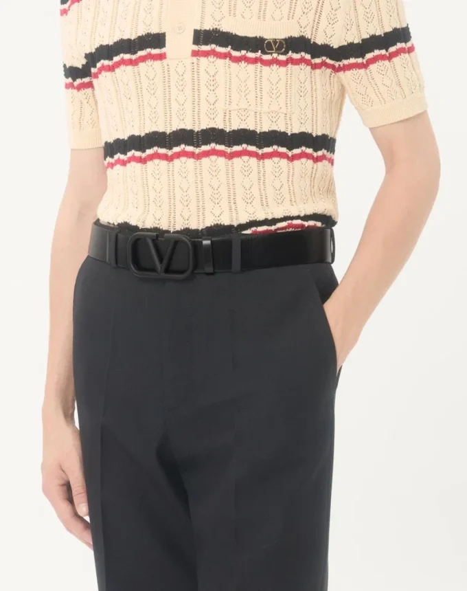 Ceinture VLogo Signature en cuir de veau