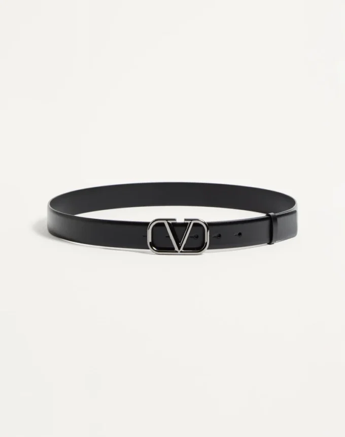 Ceinture VLogo Signature en cuir de veau 30 mm