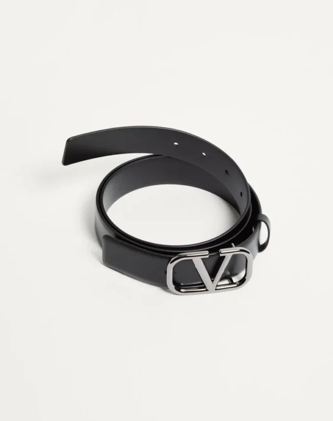 Ceinture VLogo Signature en cuir de veau 30 mm