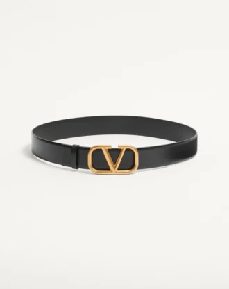 Ceinture Vlogo Signature en cuir de veau 40 mm