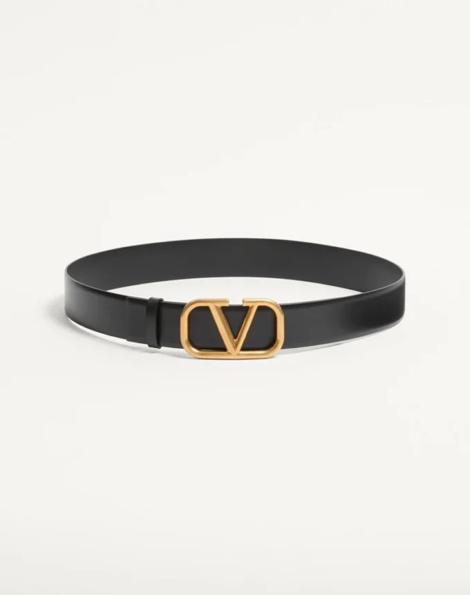 Ceinture Vlogo Signature en cuir de veau 40 mm