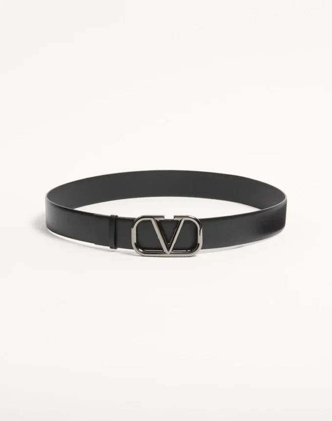 Ceinture Vlogo Signature en cuir de veau 40 mm