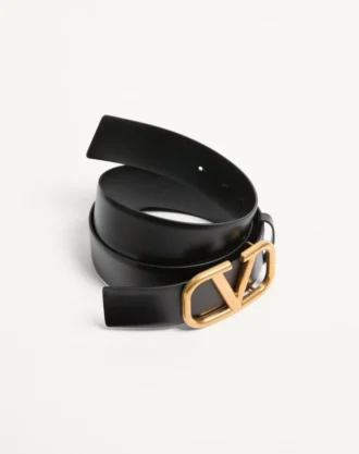 Ceinture Vlogo Signature en cuir de veau 40 mm