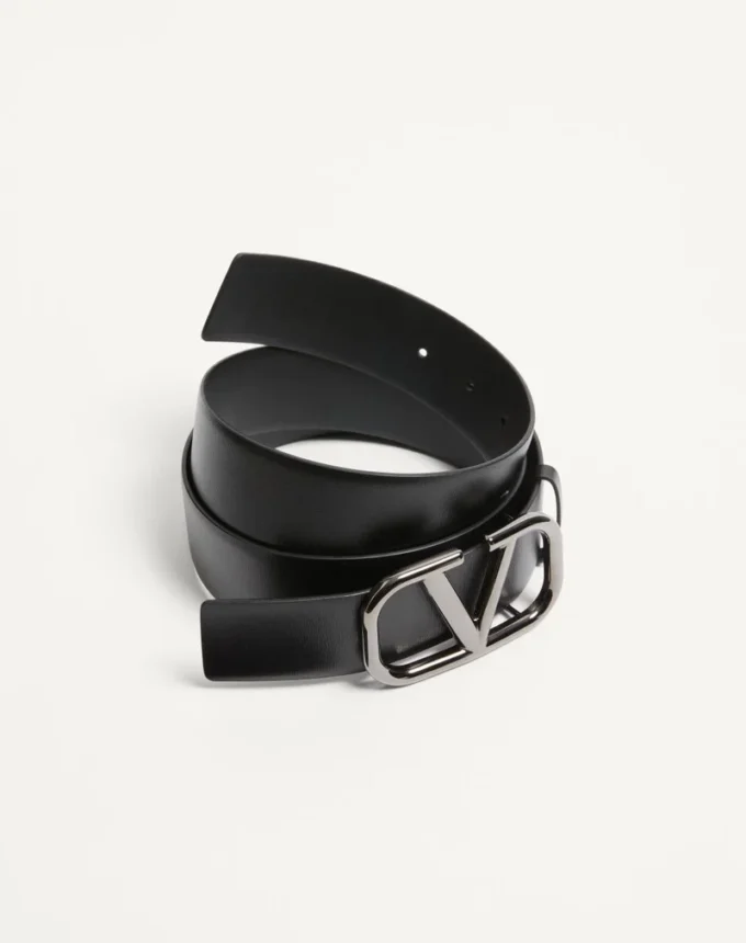 Ceinture Vlogo Signature en cuir de veau 40 mm