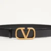 Ceinture Vlogo Signature en cuir de veau 40 mm