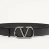 Ceinture Vlogo Signature en cuir de veau 40 mm