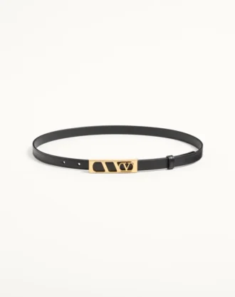 Ceinture VLogo Signature en cuir de veau brillant 15 mm
