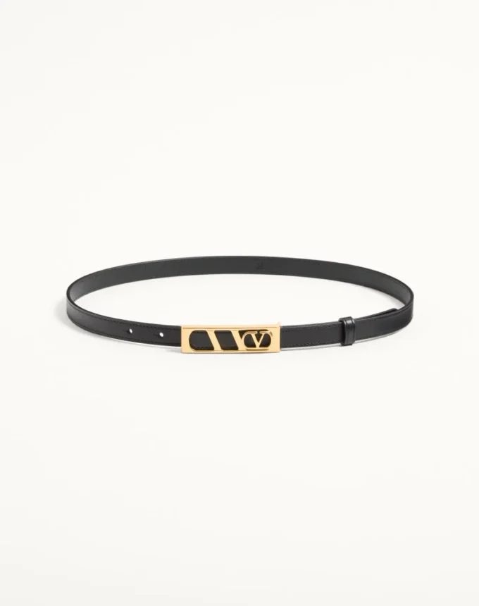 Ceinture VLogo Signature en cuir de veau brillant 15 mm Ceinture VLogo Signature en cuir de veau brillant 15 mm