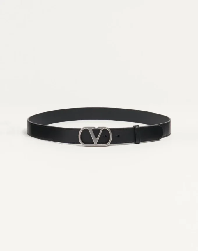 Ceinture Vlogo Signature en cuir de veau brillant 30 mm Ceinture Vlogo Signature en cuir de veau brillant 30 mm