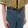 Ceinture Vlogo Signature en cuir de veau brillant 30 mm Ceinture Vlogo Signature en cuir de veau brillant 30 mm