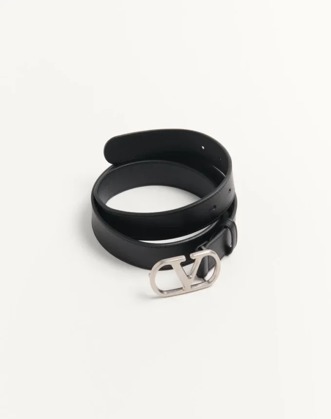 Ceinture Vlogo Signature en cuir de veau brillant 30 mm Ceinture Vlogo Signature en cuir de veau brillant 30 mm