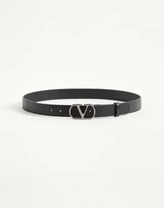 Ceinture VLogo Signature en cuir de veau brillant 30 mm