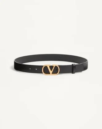 Ceinture Vlogo Signature en cuir de veau brillant 30 mm Ceinture Vlogo Signature en cuir de veau brillant 30 mm