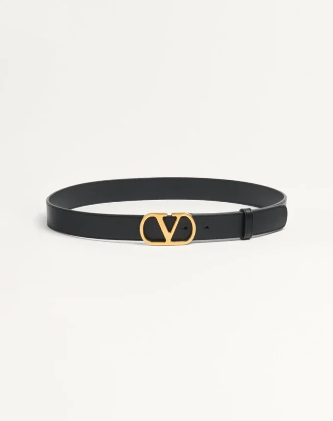 Ceinture Vlogo Signature en cuir de veau brillant 30 mm Ceinture Vlogo Signature en cuir de veau brillant 30 mm