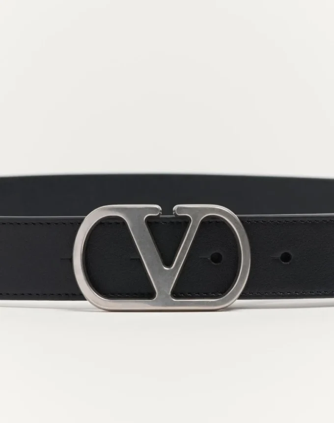 Ceinture Vlogo Signature en cuir de veau brillant 30 mm Ceinture Vlogo Signature en cuir de veau brillant 30 mm