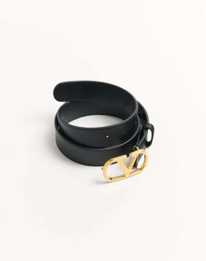 Ceinture Vlogo Signature en cuir de veau brillant 30 mm Ceinture Vlogo Signature en cuir de veau brillant 30 mm