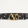 Ceinture VLogo Signature en cuir de veau brillant 30 mm