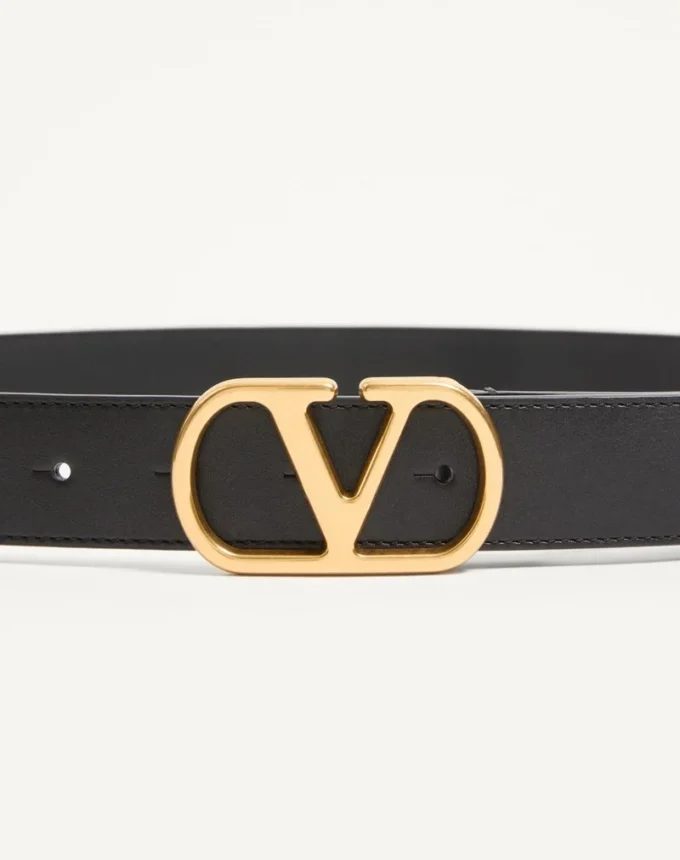 Ceinture Vlogo Signature en cuir de veau brillant 30 mm Ceinture Vlogo Signature en cuir de veau brillant 30 mm