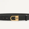Ceinture VLogo Signature en cuir de veau brillant 30 mm avec détail logo émaillé Ceinture VLogo Signature en cuir de veau brillant 30 mm avec détail logo émaillé