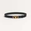 Ceinture Vlogo Signature en cuir de veau brillant avec cristaux 30 mm Ceinture Vlogo Signature en cuir de veau brillant avec cristaux 30 mm