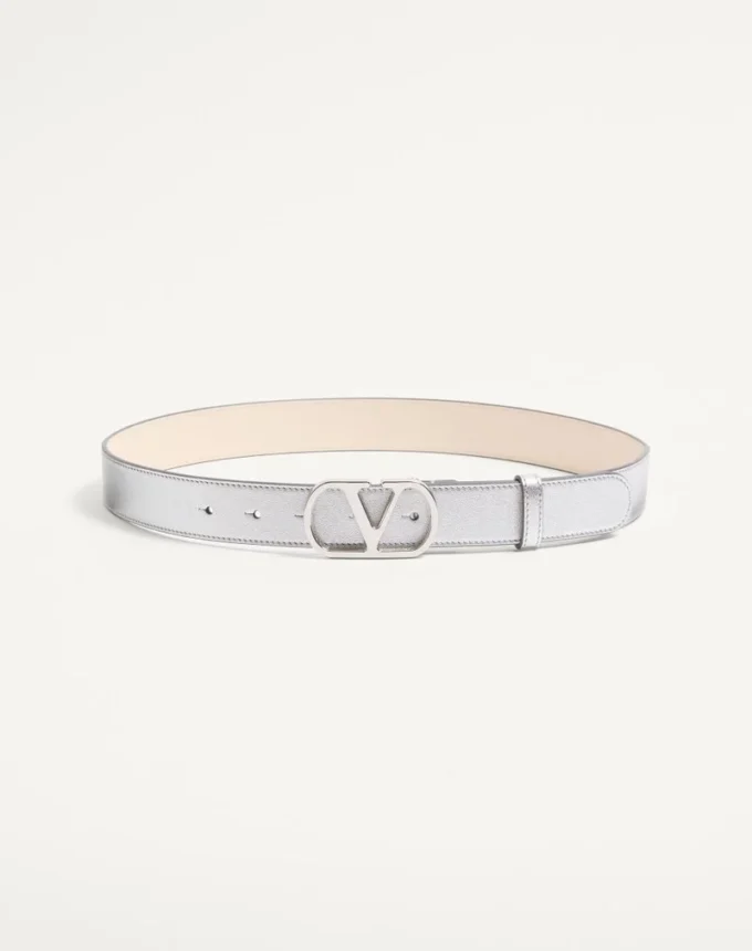 Ceinture VLogo Signature en cuir de veau laminé 30 mm Ceinture VLogo Signature en cuir de veau laminé 30 mm