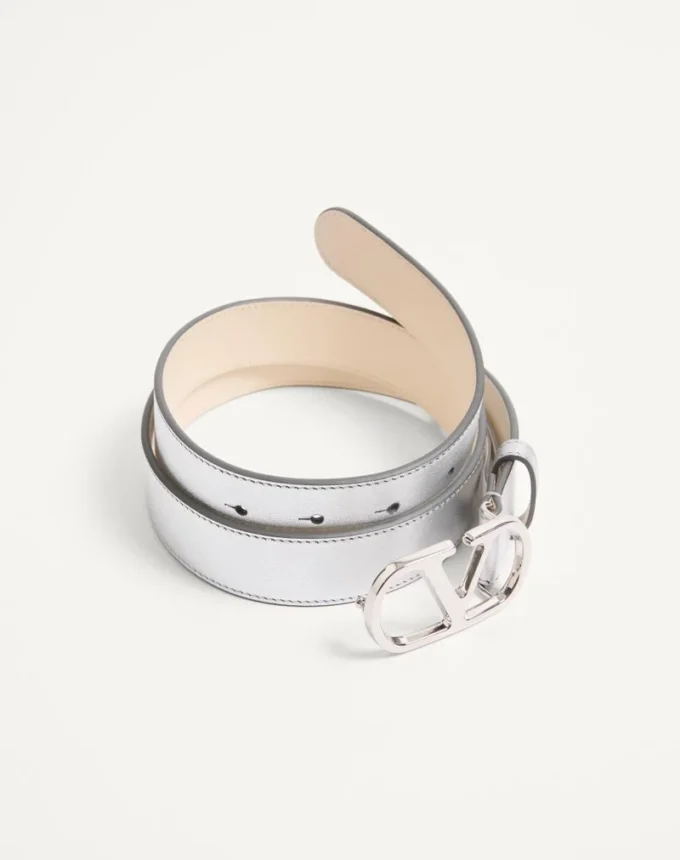 Ceinture VLogo Signature en cuir de veau laminé 30 mm Ceinture VLogo Signature en cuir de veau laminé 30 mm
