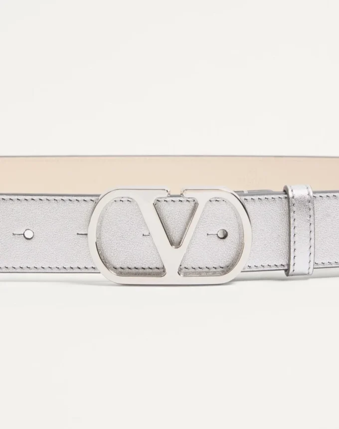 Ceinture VLogo Signature en cuir de veau laminé 30 mm Ceinture VLogo Signature en cuir de veau laminé 30 mm