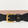 Ceinture Vlogo Signature en ruban et cuir de veau 35 mm Ceinture Vlogo Signature en ruban et cuir de veau 35 mm