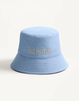 Chapeau bob en denim brodé Chez Valentino