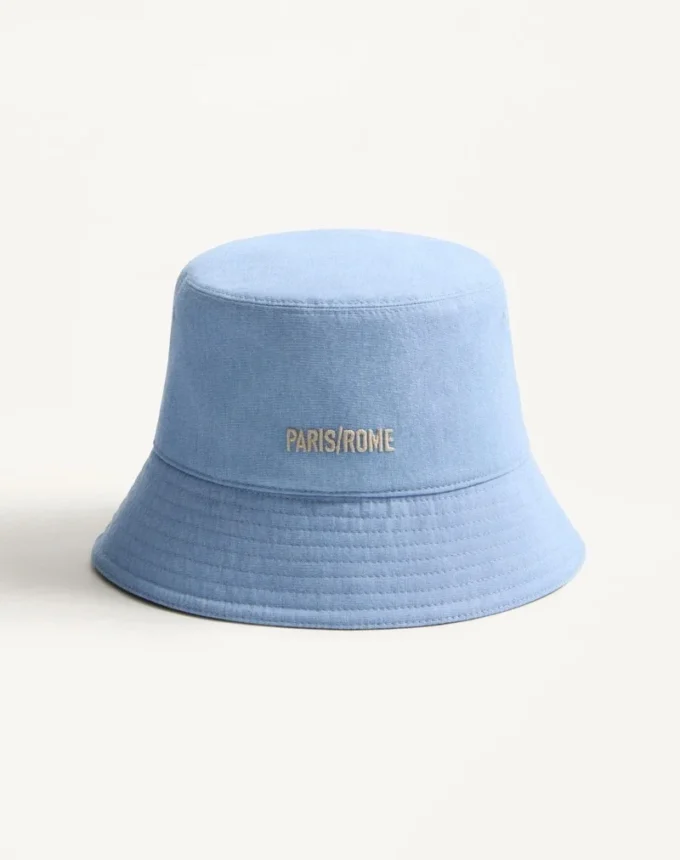 Chapeau bob en denim brodé Chez Valentino