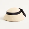 Chapeau bob Vlogo Signature en panama avec nœud en satin Chapeau bob Vlogo Signature en panama avec nœud en satin