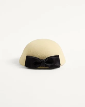 Chapeau Signature Vlogo en tissu Lapin avec nœud en satin