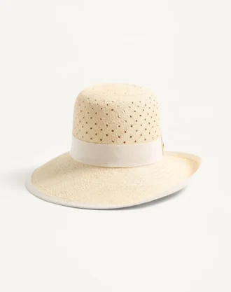 Chapeau Vlogo Signature en panama perforé