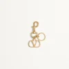 Charm métallique Vlogo Signature avec porte-clés