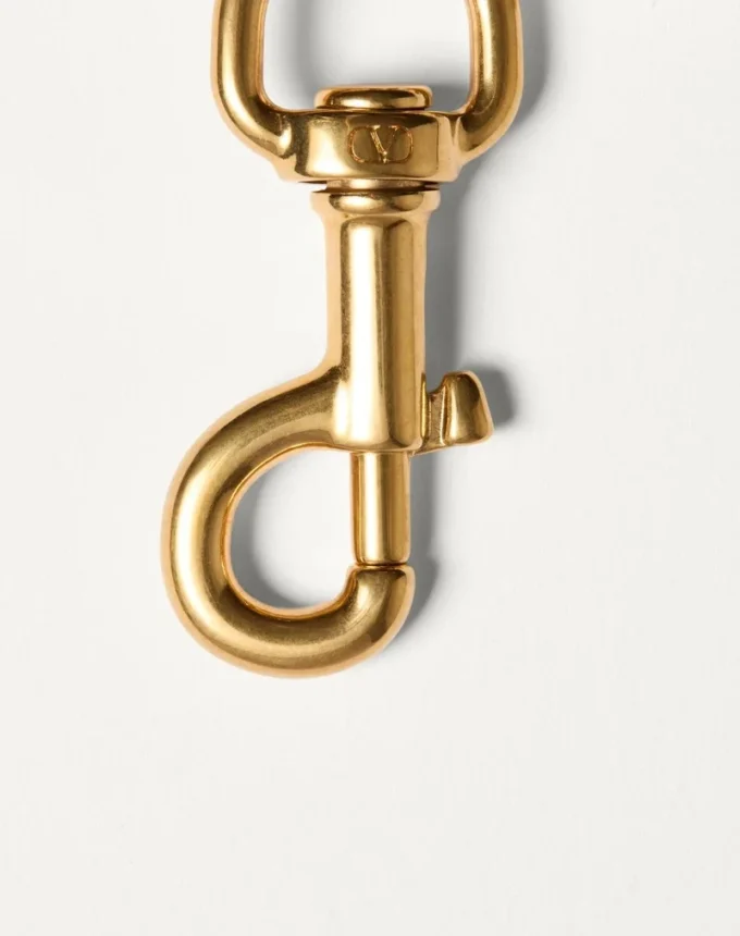 Charm métallique Vlogo Signature avec porte-clés