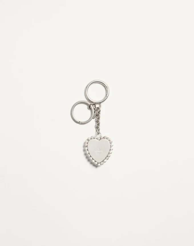 Charm pour sac Coeur Hyperbole avec porte-clés en métal, matière synthétique et cristaux Charm pour sac Coeur Hyperbole avec porte-clés en métal, matière synthétique et cristaux