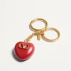 Charm pour sac Coeur Royal avec porte-clés en métal et émail Charm pour sac Coeur Royal avec porte-clés en métal et émail