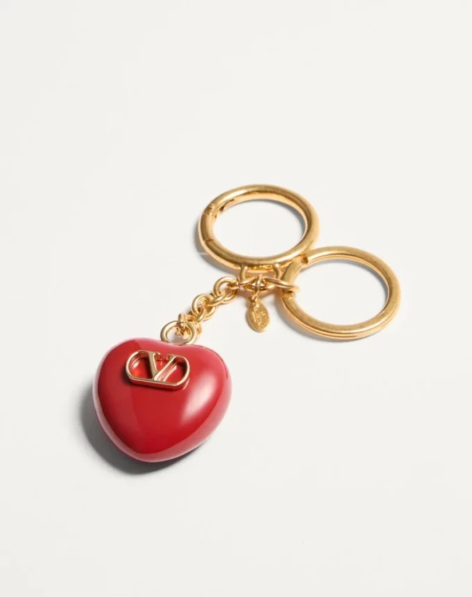 Charm pour sac Coeur Royal avec porte-clés en métal et émail Charm pour sac Coeur Royal avec porte-clés en métal et émail