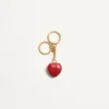 Charm pour sac Coeur Royal avec porte-clés en métal et émail Charm pour sac Coeur Royal avec porte-clés en métal et émail