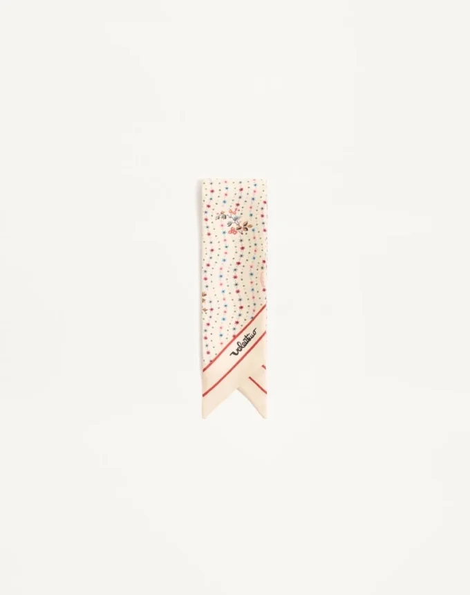 Écharpe bandeau en soie Papier Floreal