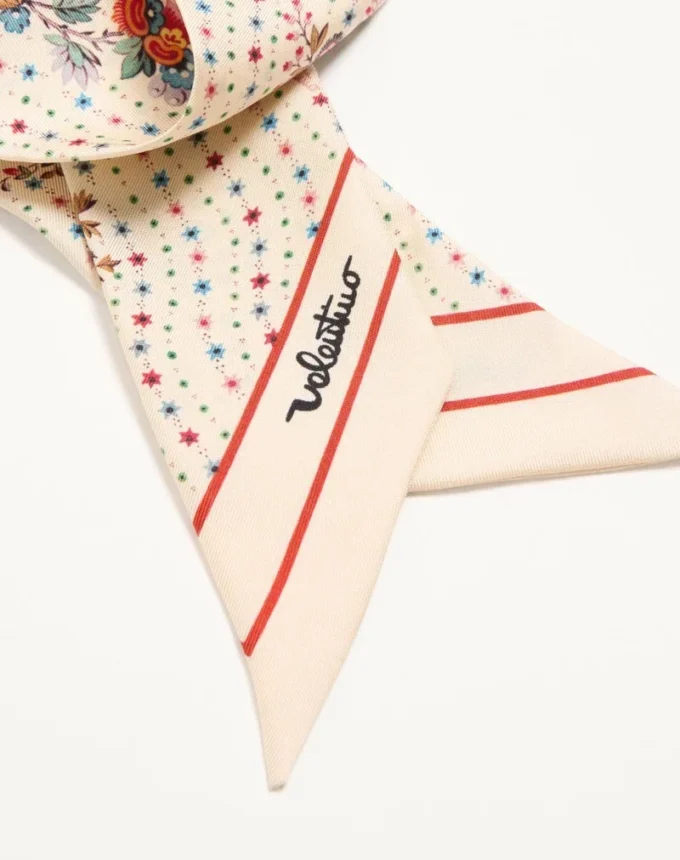 Écharpe bandeau en soie Papier Floreal