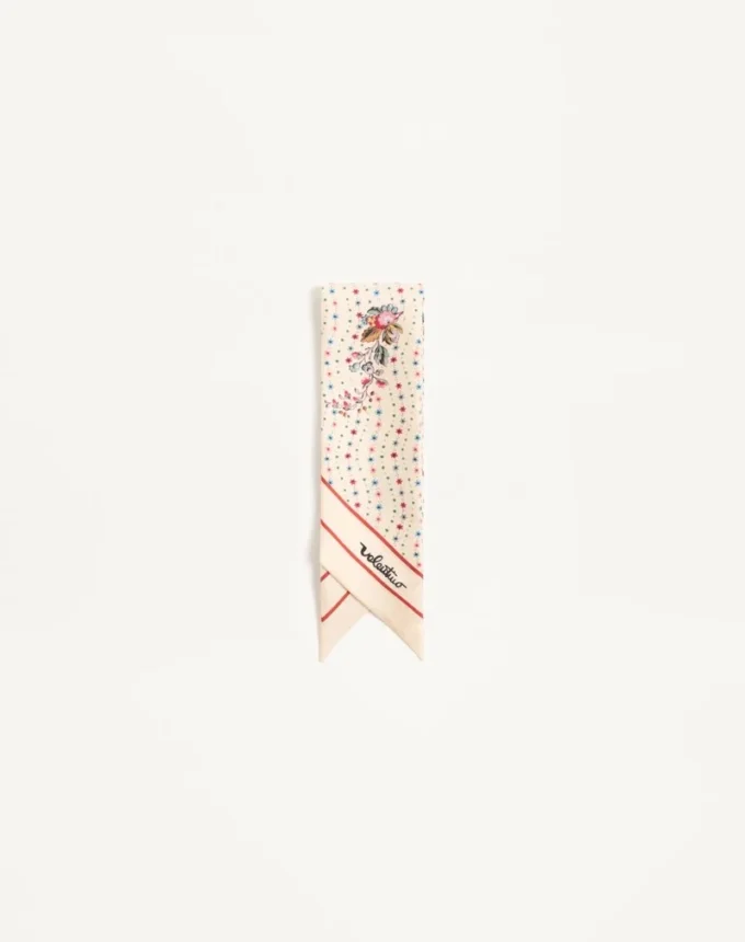Écharpe bandeau en soie Papier Floreal
