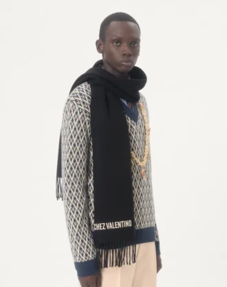 Écharpe en laine Valentino avec broderie Chez Valentino