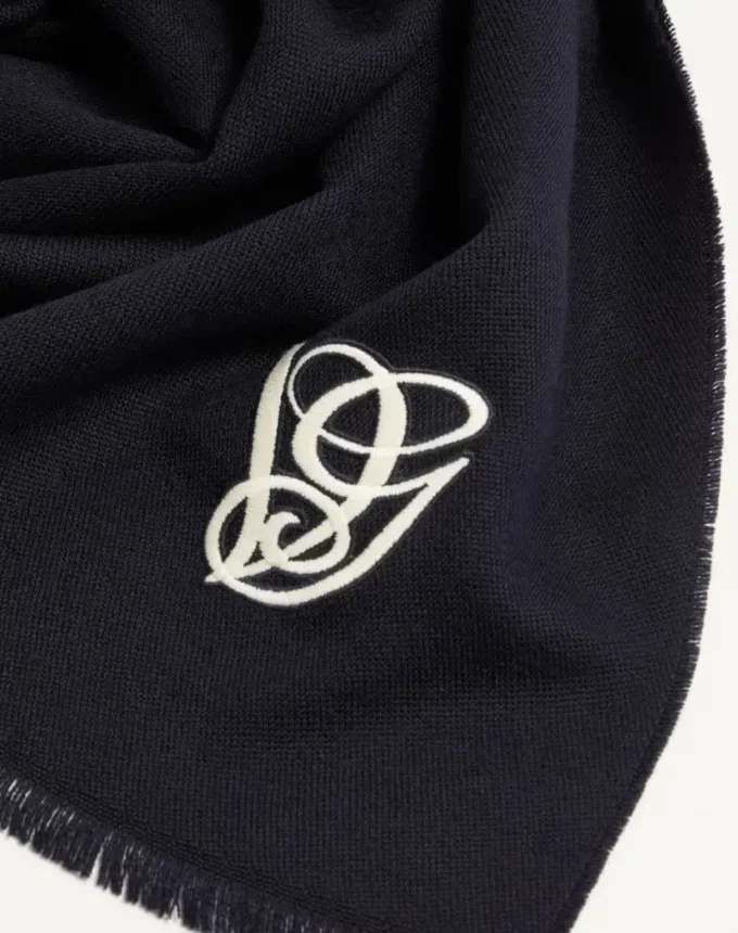 Écharpe en laine VG avec broderie