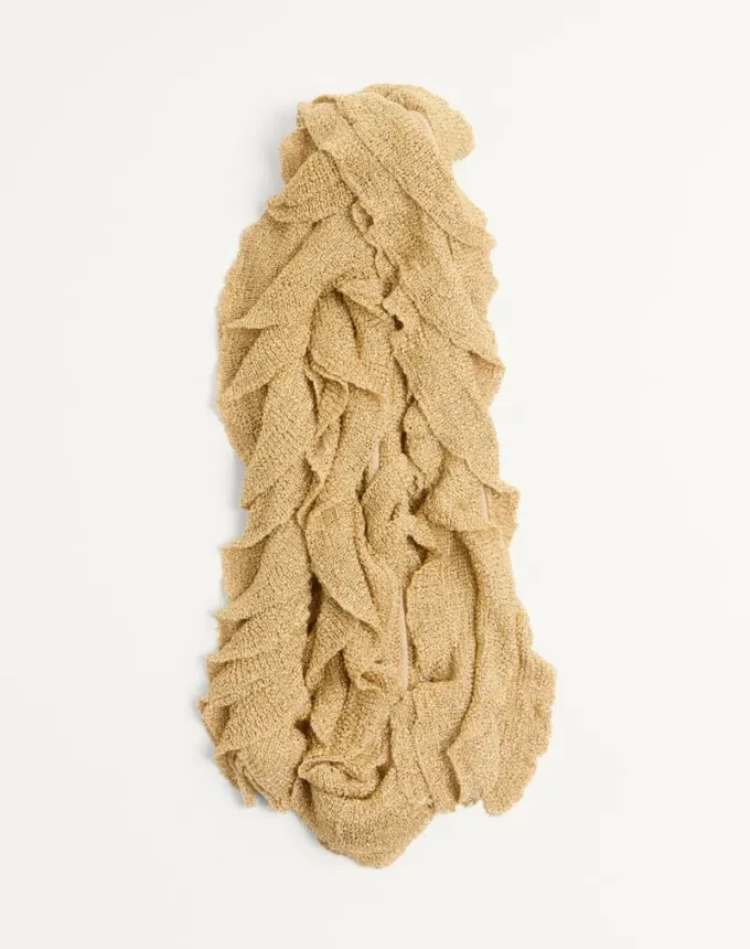 Écharpe en lurex tricoté