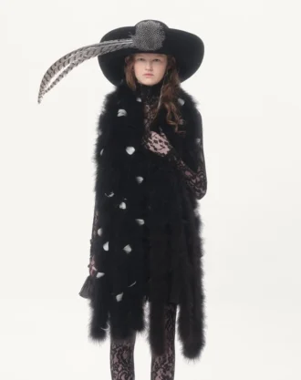 Écharpe Valentino avec plumes de dinde et d’oie Écharpe Valentino avec plumes de dinde et d’oie