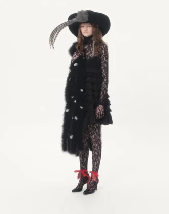 Écharpe Valentino avec plumes de dinde et d’oie Écharpe Valentino avec plumes de dinde et d’oie